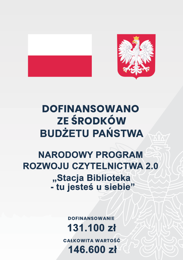 Na grafice informacja o dofinansowaniu, które zostało opisane w tejksćie wraz z Godłem Polski oraz flagą polską