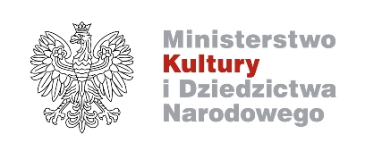 Grafika przedstawia logo Ministerstwa Kultury i Dziedzictwa Narodowego - Godło Polski oraz napis Ministerstwo Kultury i Dziedzictwa Narodowego