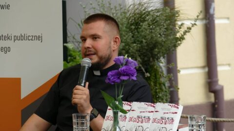 Marcin Walczak podczas spotkania